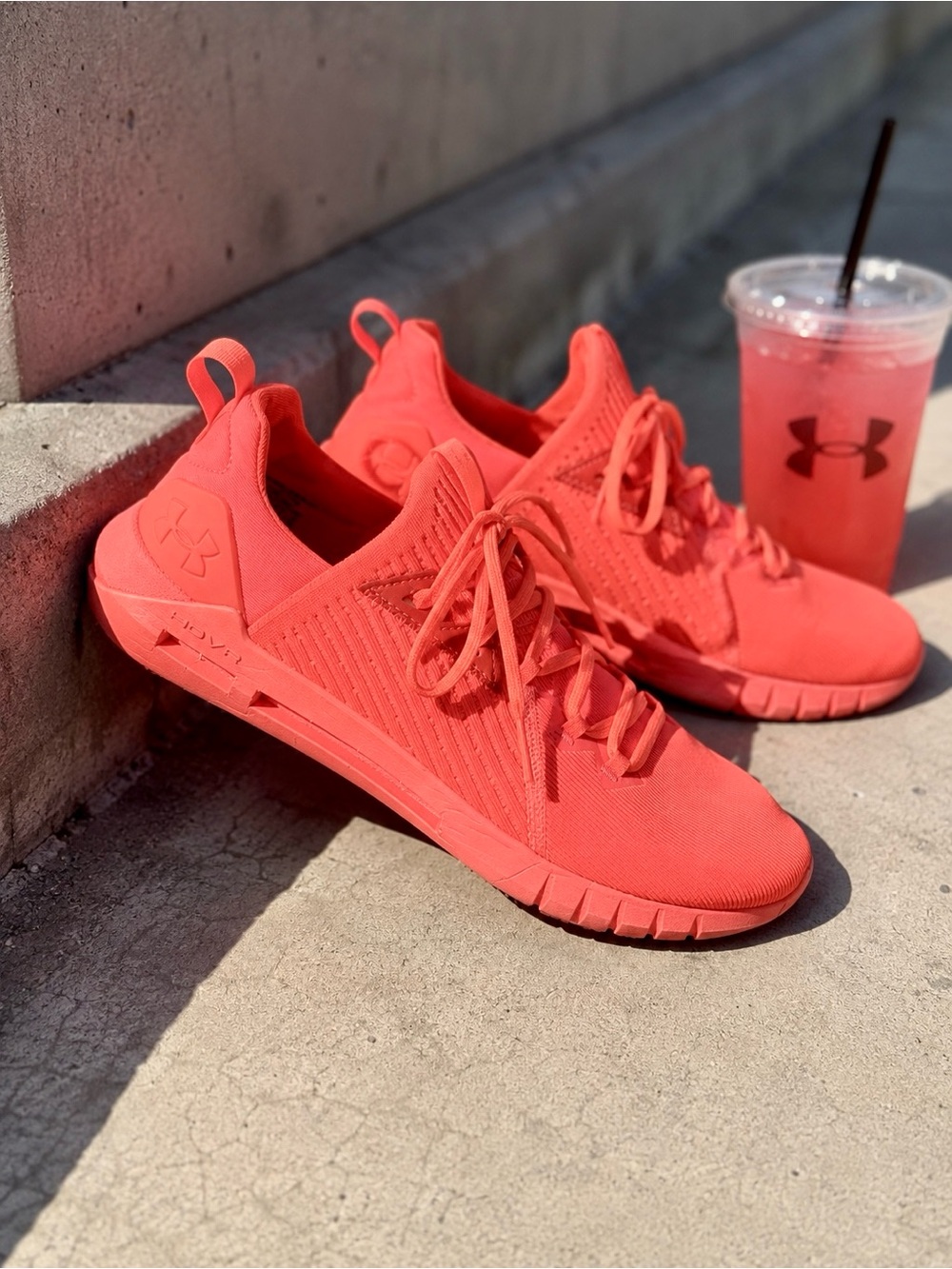 Under Armour HOVR SLK Evo Neon Coral Sneakers Men 9.5
